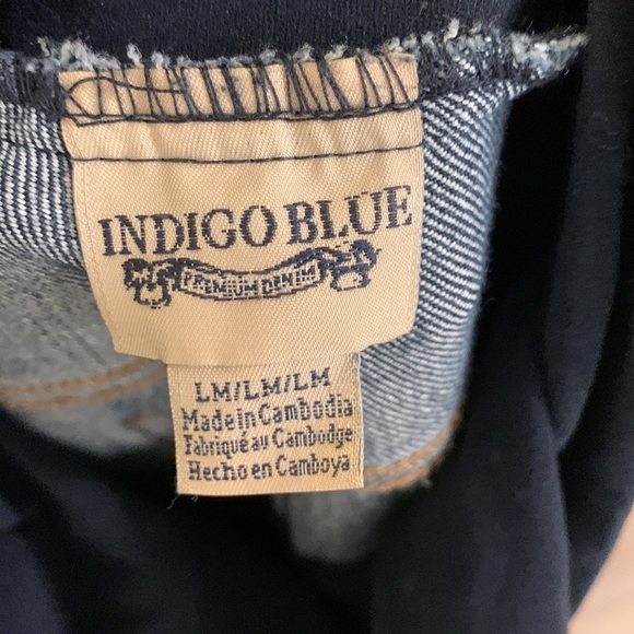 INDIGO BLUE maternity bootcut/flare blue jeans size Medium Long - Picture 3 of 3